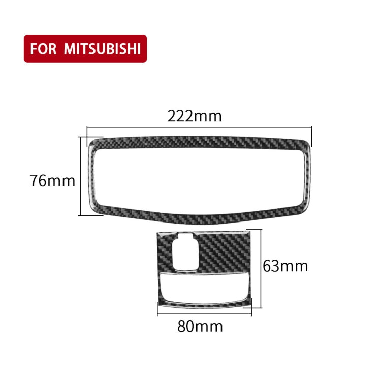 Car Carbon Fiber Roof Front Reading Light without Sunroof Decorative Sticker for Mitsubishi Lancer EVO 2008-2015, Left and Right Drive Universal