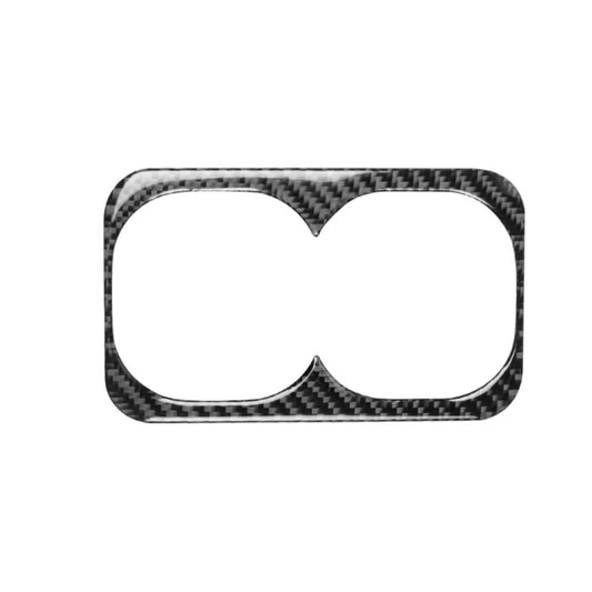 Car Carbon Fiber Rear Center Armrest Cup Holder Decorative Sticker for Mitsubishi Lancer EVO 2008-2015, Left and Right Drive Universal, Rear Center Armrest Cup Holder