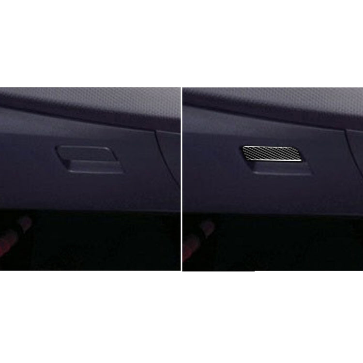 Car Carbon Fiber Passenger Side Storage Box Decorative Sticker for Mitsubishi Lancer EVO 2008-2015, Left and Right Drive Universal