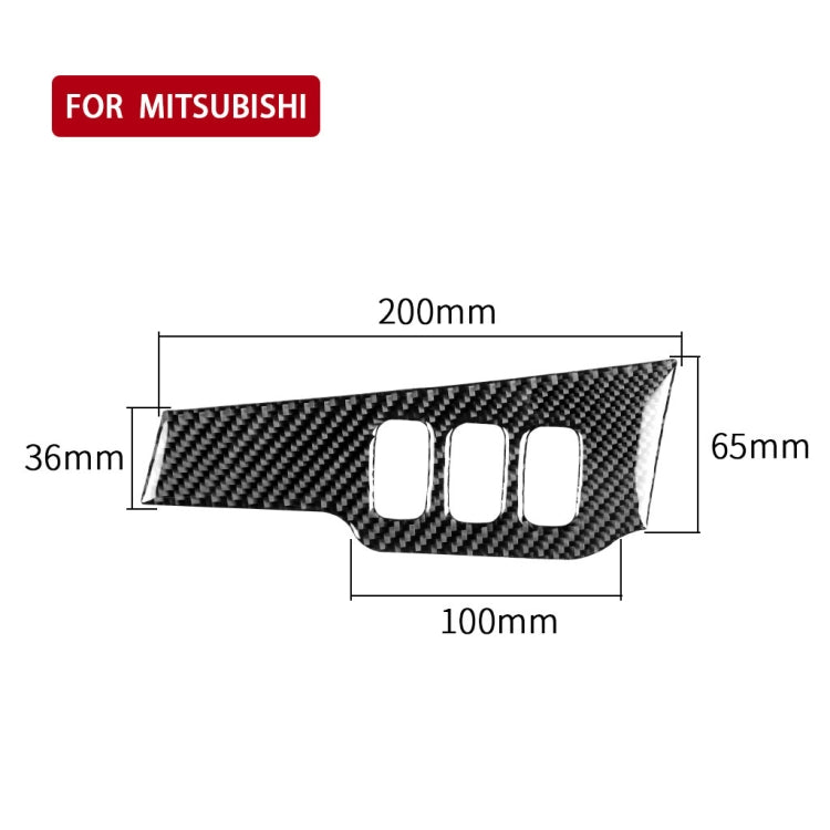 Car Carbon Fiber Dimming Control Panel Decorative Sticker for Mitsubishi Lancer EVO 2008-2015, Right Drive