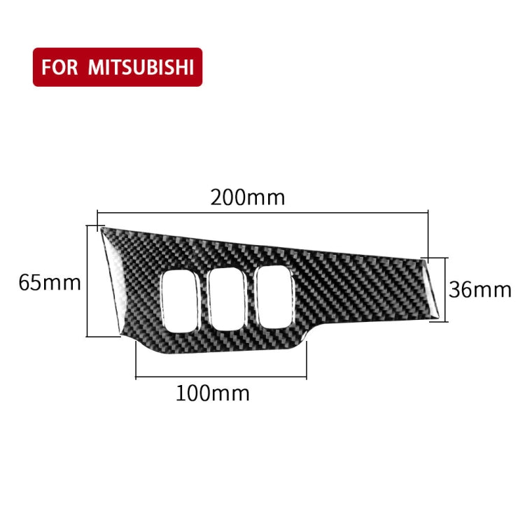 Car Carbon Fiber Dimming Control Panel Decorative Sticker for Mitsubishi Lancer EVO 2008-2015, Left Drive