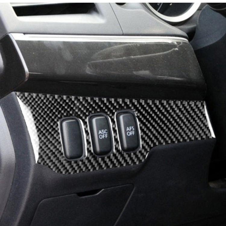Car Carbon Fiber Dimming Control Panel Decorative Sticker for Mitsubishi Lancer EVO 2008-2015, Left Drive