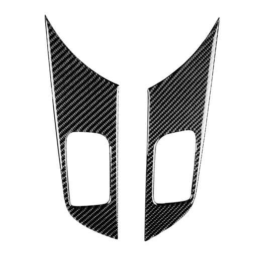 2 PCS Car Carbon Fiber Door Handle Panel Decorative Sticker for Mitsubishi Lancer EVO 2008-2015, Left and Right Drive Universal