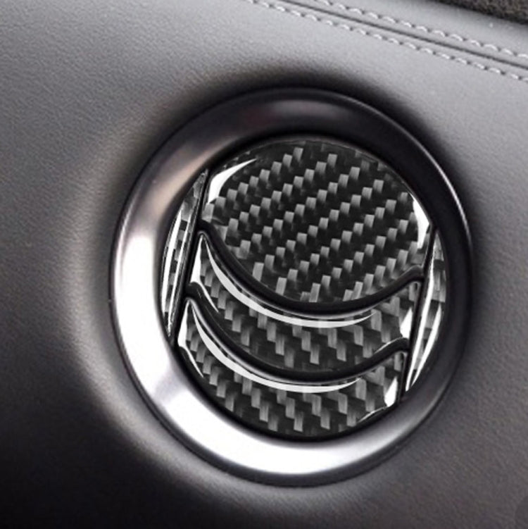 20 PCS Car Carbon Fiber Central Air Outlet Decorative Sticker for Nissan GTR R35 2008-2016, Left and Right Drive Universal