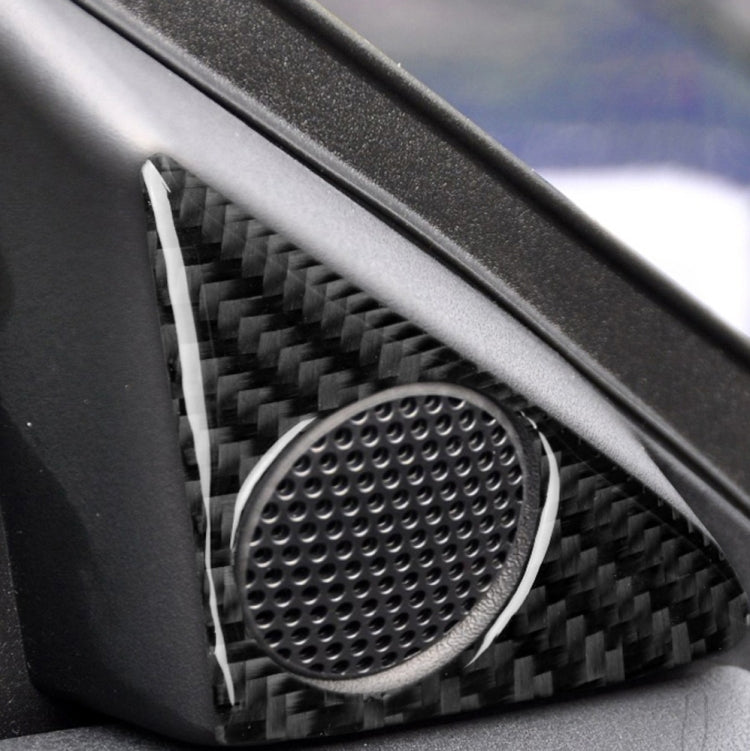 2 PCS Car Carbon Fiber Door Horn Decorative Sticker for Nissan GTR R35 2008-2020, Left and Right Drive Universal