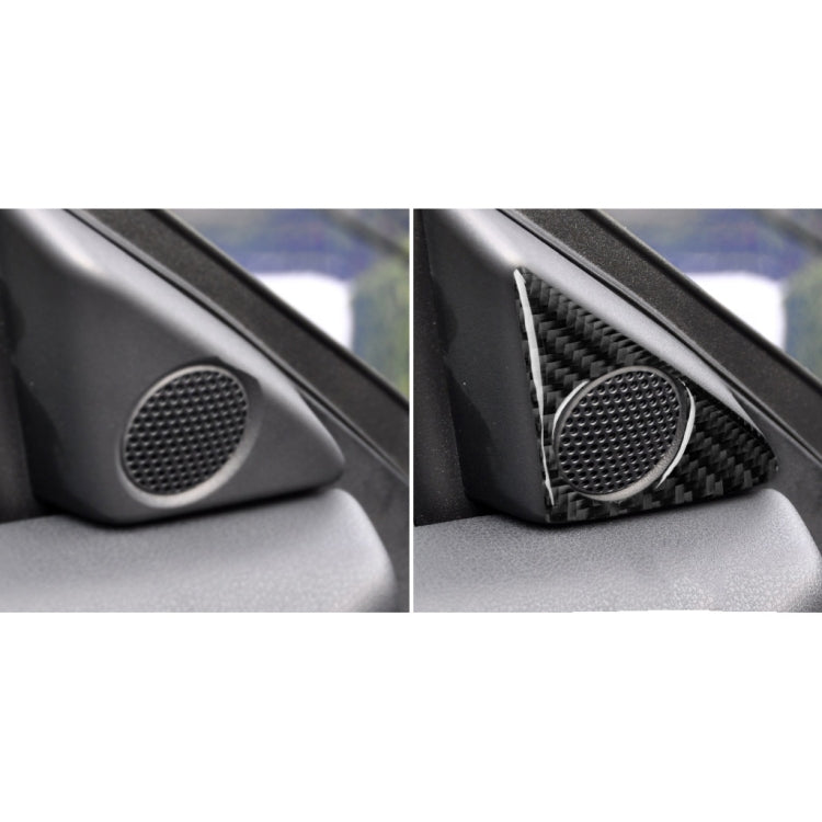 2 PCS Car Carbon Fiber Door Horn Decorative Sticker for Nissan GTR R35 2008-2020, Left and Right Drive Universal