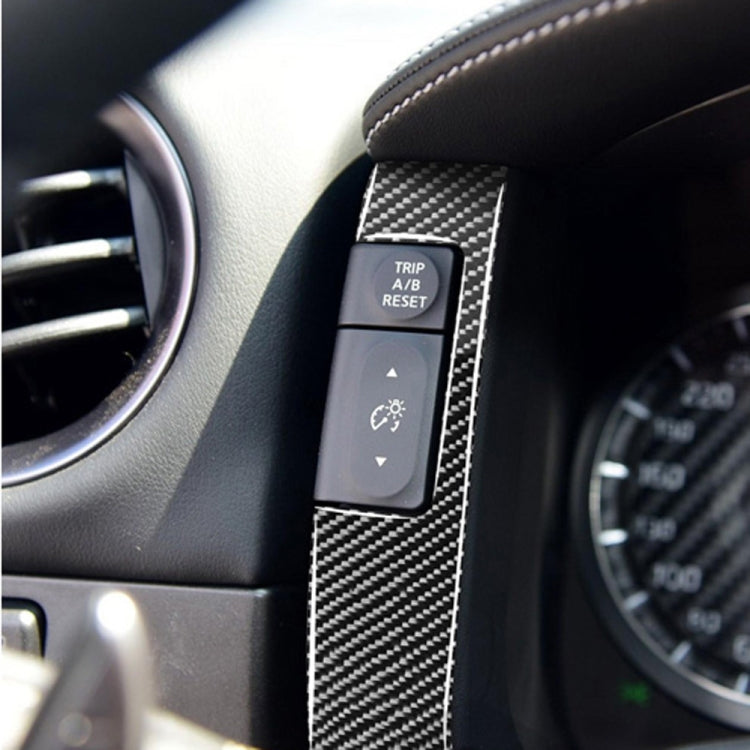 2 PCS Car Carbon Fiber Speedometer Decorative Sticker for Nissan GTR R35 2008-2016, Left and Right Drive Universal