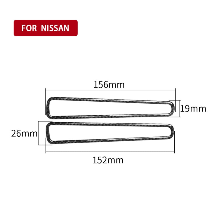 2 PCS Car Carbon Fiber Defogging of Window Air Outlet Decorative Sticker for Nissan GTR R35 2008-2020, Left and Right Drive Universal