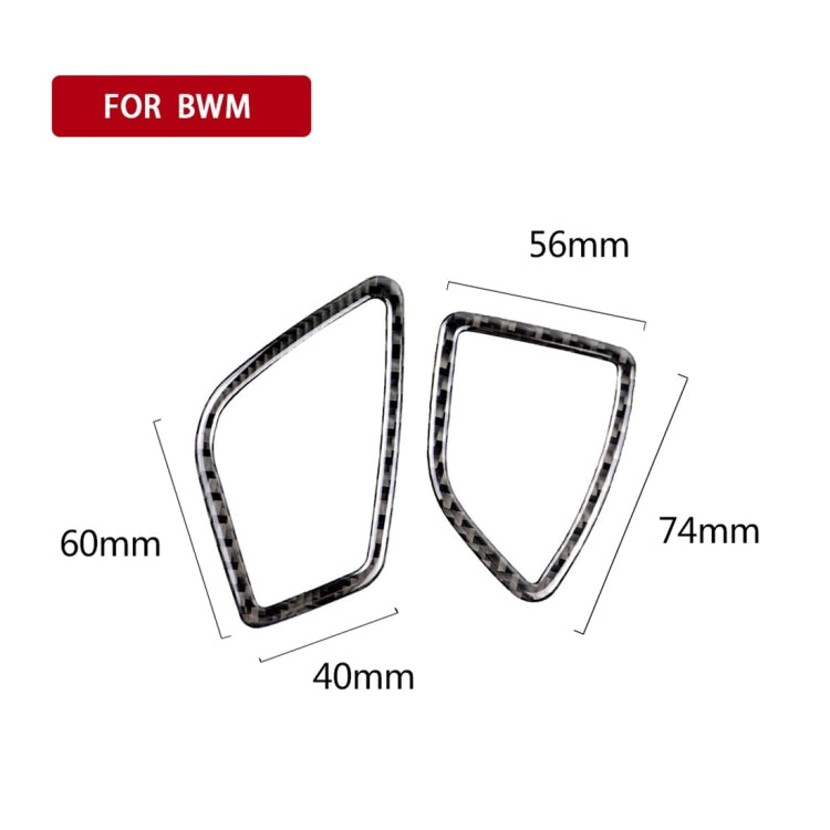 Carbon Fiber Car Instrument Air Outlet Decorative Sticker for BMW (F30) 2013-2018 / (F34) 2013-2017, Sutible for Left Driving