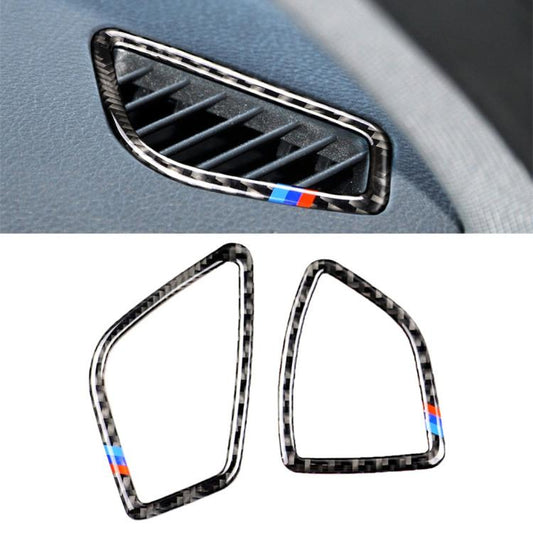 Three Color Carbon Fiber Car Instrument Air Outlet Decorative Sticker for BMW (F30) 2013-2018 / (F34) 2013-2017, Sutible for Left Driving