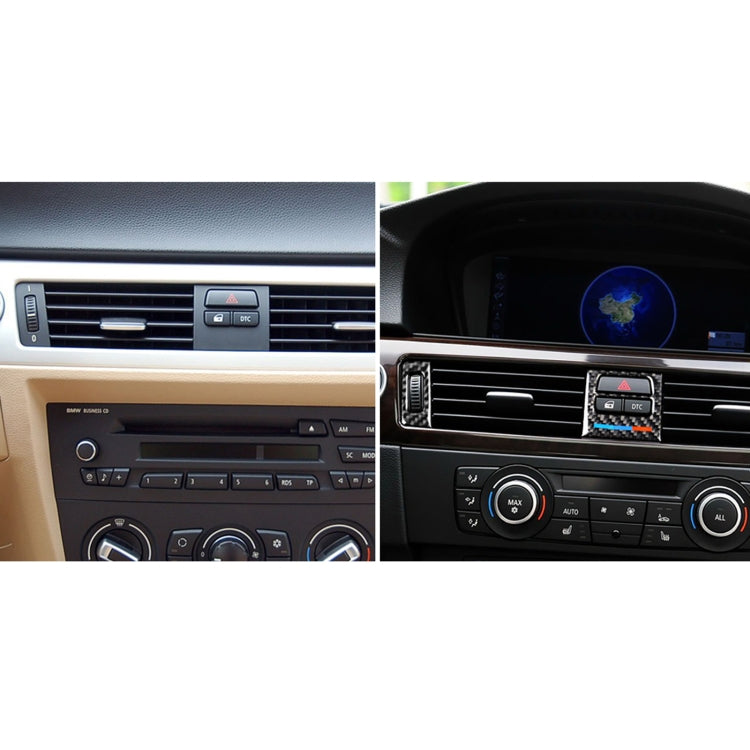 5 PCS Low Matching Carbon Fiber Car Air Outlet Decorative Sticker for BMW E90 / E92 / E93 2005-2012