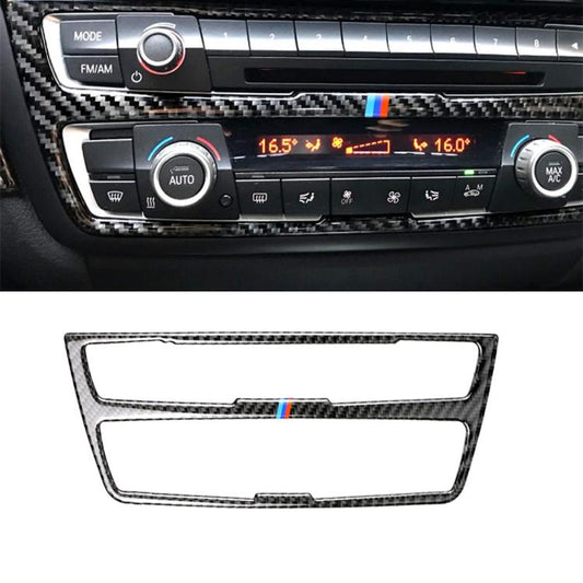 Three Color Carbon Fiber Car CD Panel Decorative Sticker for BMW (F30) 2013-2015 / (F34) 2013-2016, CD Panel(Three Color)