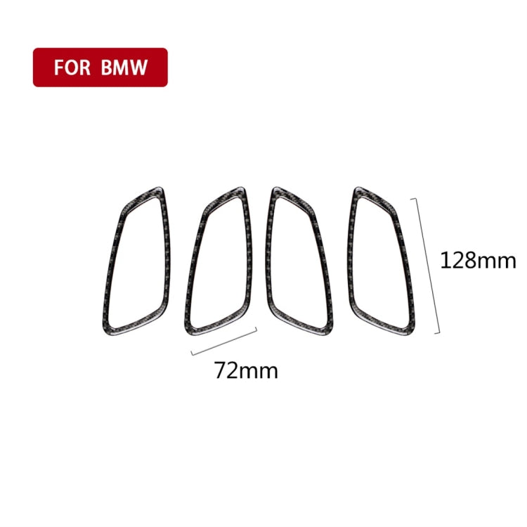 Carbon Fiber Car Door Handle Decorative Sticker for BMW E90 / 320i / 318i / 325i