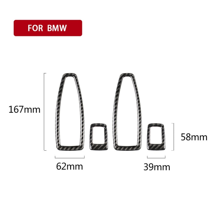 Carbon Fiber Car Lifting Panel Decorative Sticker for BMW F20 / F21 2012-2016 / F30 2013-2015 / F34 2013-2016
