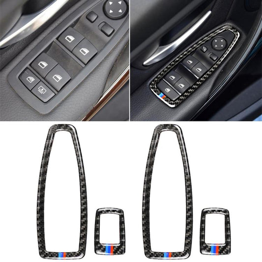 Three Color Carbon Fiber Car Lifting Panel Decorative Sticker for BMW F20 / F21 2012-2016 / F30 2013-2015 / F34 2013-2016