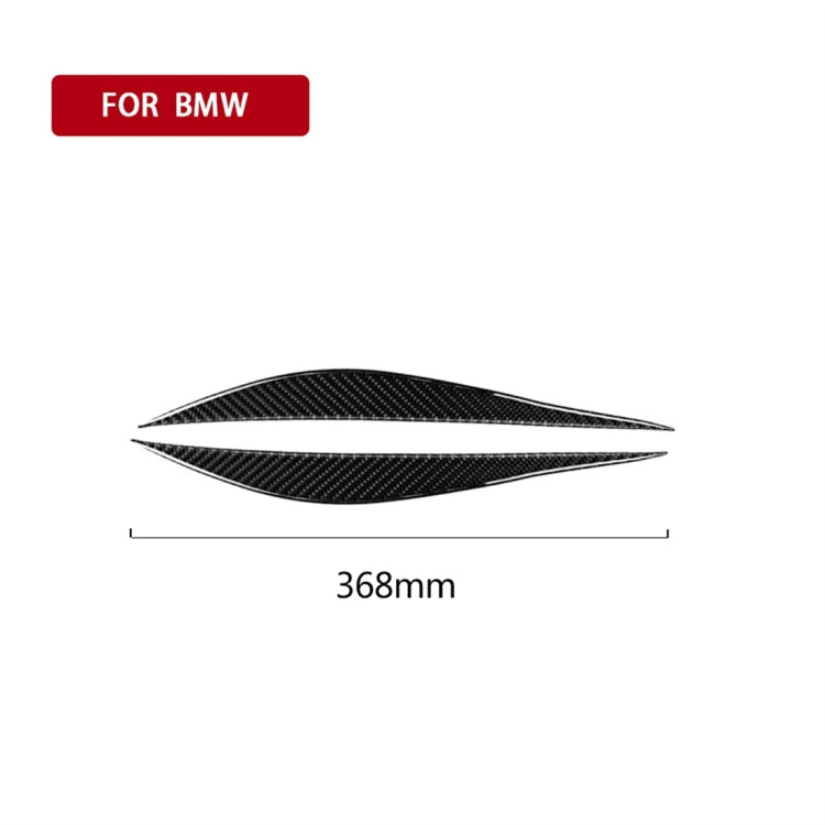 1 Pairs Carbon Fiber Car Lamp Eyebrow Decorative Sticker for BMW F30 2013-2015