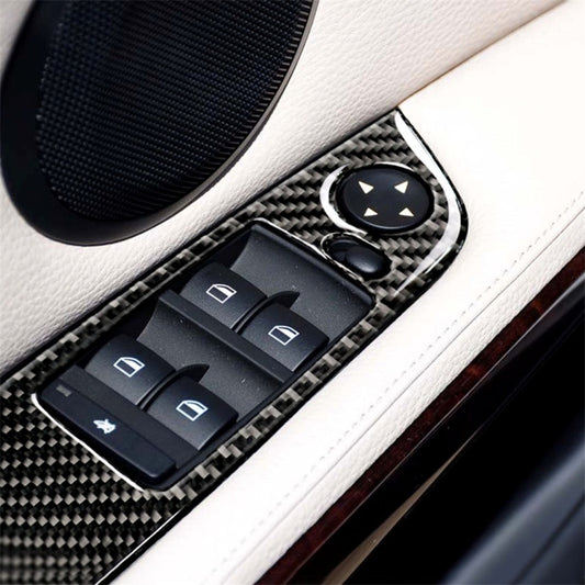 4 PCS Three Color Carbon Fiber Car Left Driving Lifting Panel Decorative Sticker without Folding for BMW E90 / 320i / 325i, Diameter: 37.8cm, without Folding,Diameter: 37.8cm(Three Color)