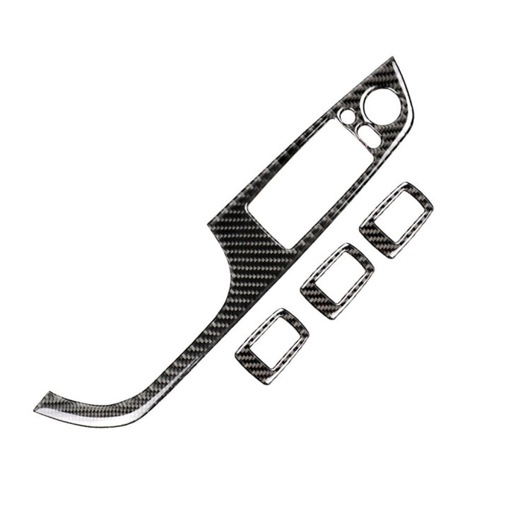 4 PCS Carbon Fiber Car Left Driving Lifting Panel Decorative Sticker with Folding for BMW E90 / 320i / 325i, Diameter: 37.8cm