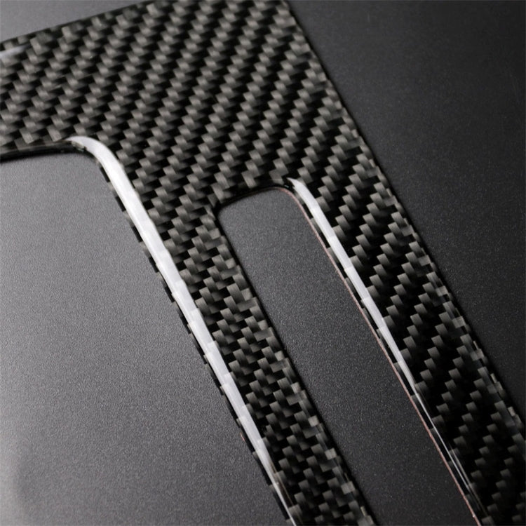 Carbon Fiber Car Central Control CD Panel Decorative Sticker for BMW E90 / E92 2005-2012, High Edition with Hole