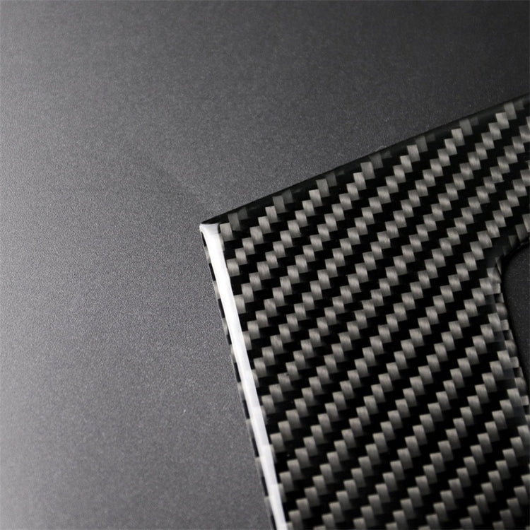 Carbon Fiber Car Central Control CD Panel Decorative Sticker for BMW E90 / E92 2005-2012, High Edition without Hole