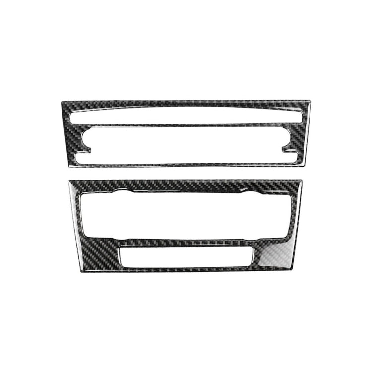 Carbon Fiber Car Central Control CD Panel Decorative Sticker for BMW E90 / E92 2005-2012, Non Navigation with Hole