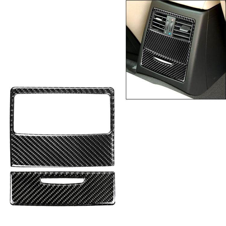Carbon Fiber Car Rear Air Vent Combination Decorative Sticker with Hole for BMW E90 / E92 2005-2012