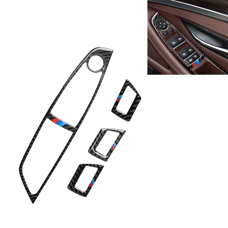 Carbon Fiber Car Right Driving Lifting Panel Decorative Sticker for BMW 5 Series F10 2011-2018