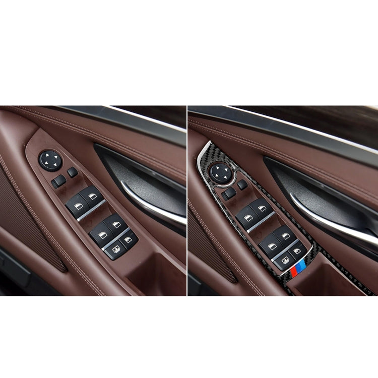 Carbon Fiber Car Right Driving Lifting Panel Decorative Sticker for BMW 5 Series F10 2011-2018