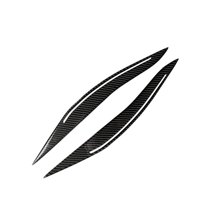 Carbon Fiber Car Lamp Eyebrow Decorative Sticker for BMW 5 Series F10 2014-2016
