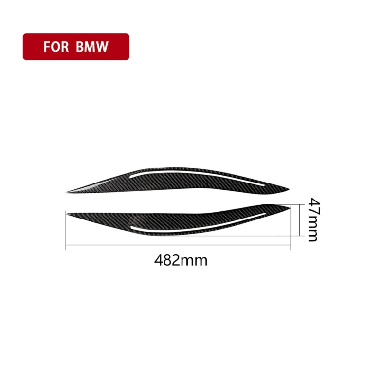 Carbon Fiber Car Lamp Eyebrow Decorative Sticker for BMW 5 Series F10 2014-2016