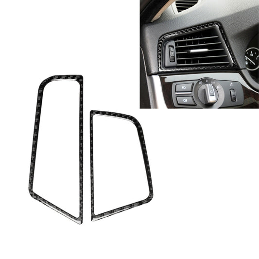 Carbon Fiber Car Side Air Outlet Frame Decorative Sticker for BMW 5 Series F10 2011-2017,Sutible for Left Driving