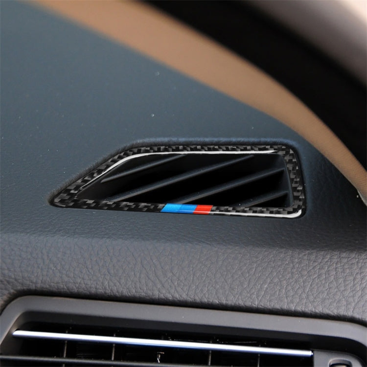 Carbon Fiber Car Instrument Air Outlet Decorative Sticker for BMW 5 Series F07 5GT 535i 2010-2016,Sutible for Left Driving