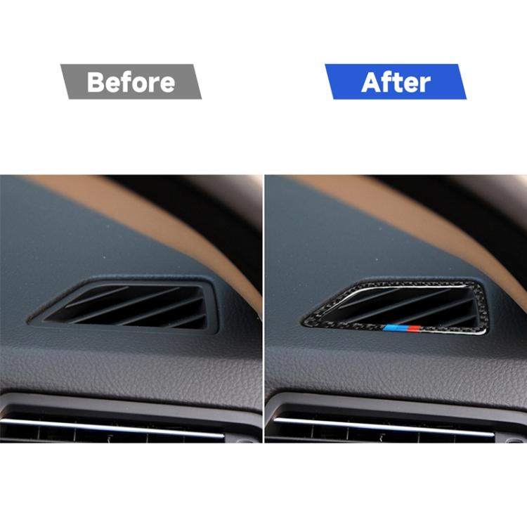 Carbon Fiber Car Instrument Air Outlet Decorative Sticker for BMW 5 Series F07 5GT 535i 2010-2016,Sutible for Left Driving, Instrument Air Outlet(Three Color), Instrument Air  Outlet