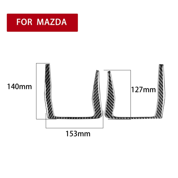 2 PCS Car Carbon Fiber Rear Door Handle Decorative Sticker for Mazda RX8 2004-2008, Left and Right Drive Universal