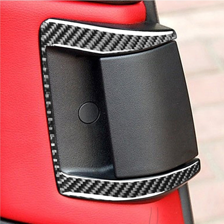 2 PCS Car Carbon Fiber Rear Door Handle Decorative Sticker for Mazda RX8 2004-2008, Left and Right Drive Universal