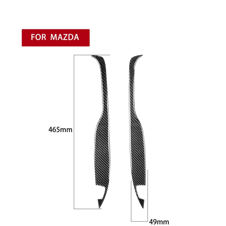 2 PCS Car Carbon Fiber Rear Armrest Decorative Sticker for Mazda RX8 2004-2008, Left and Right Drive Universal
