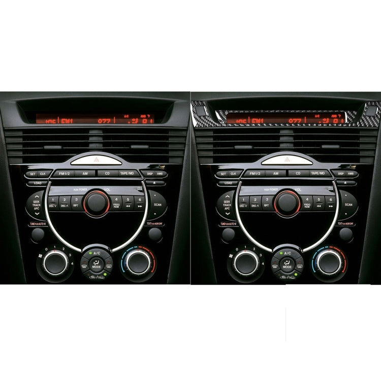 2 PCS Car Carbon Fiber Information Display Decorative Sticker for Mazda RX8 2004-2008, Left and Right Drive Universal