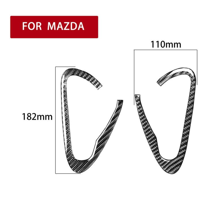 2 PCS Car Carbon Fiber Door Handle Decorative Sticker for Mazda RX8 2004-2008, Left and Right Drive Universal