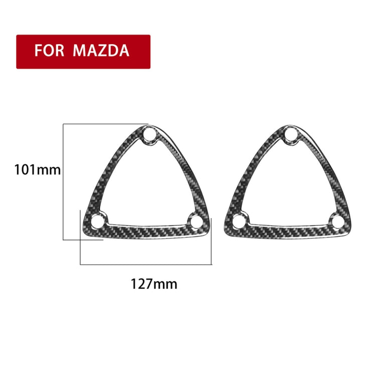 Car Carbon Fiber Seat Headrest Decorative Sticker for Mazda RX8 2004-2008, Left and Right Drive Universal