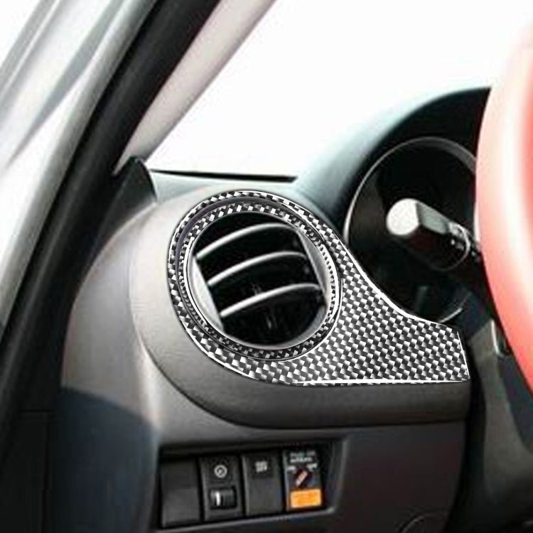 Car Carbon Fiber Dashboard Air Outlet Decorative Sticker for Mazda RX8 2004-2008, Left Drive