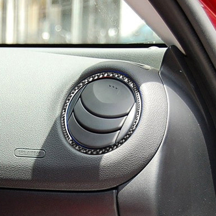 Car Carbon Fiber Dashboard Air Outlet Decorative Sticker for Mazda RX8 2004-2008, Left Drive