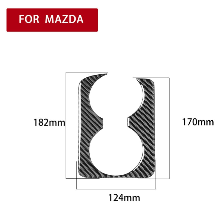 Car Carbon Fiber Handrail Cup Holder Decorative Sticker for Mazda RX8 2004-2008, Left Drive