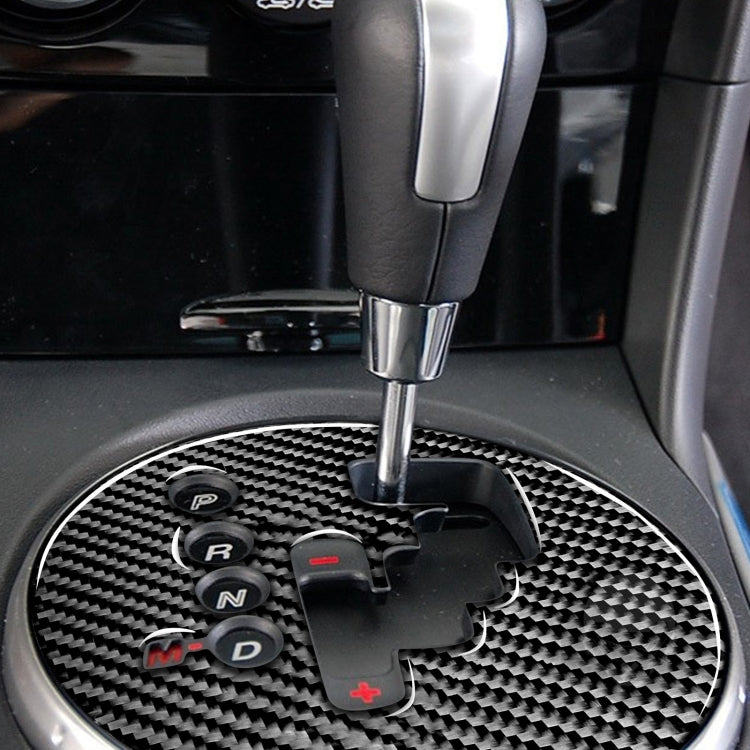Car Carbon Fiber Gear Panel Decorative Sticker for Mazda RX8 2004-2008, Left Drive