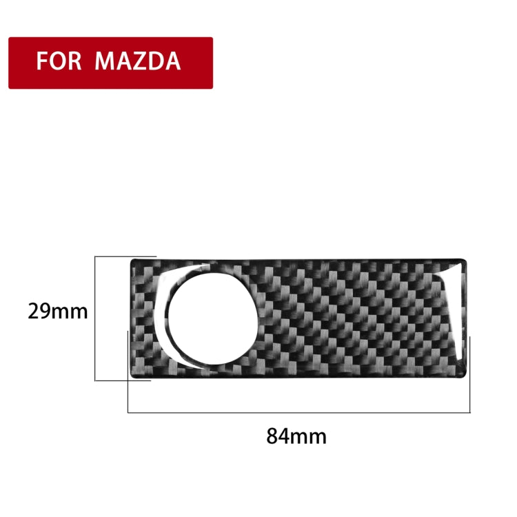 Car Carbon Fiber Glove Box Storage Box Handle Decorative Sticker for Mazda RX8 2004-2008, Left and Right Drive Universal