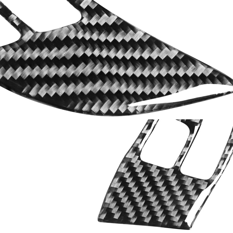 2 PCS Car Carbon Fiber Steering Wheel Decorative Sticker for Mazda RX8 2004-2008, Left and Right Drive Universal