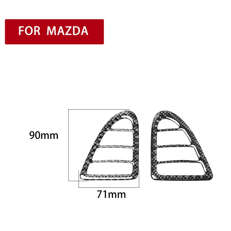 2 PCS Car Carbon Fiber Left and Right Air Outlet Decorative Sticker for Mazda RX8 2004-2008, Left and Right Drive Universal