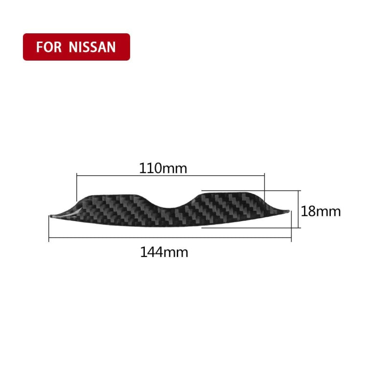 Car Carbon Fiber Air Conditioning Adjustment Decorative Strip for Nissan 370Z Z34 2009-, Left and Right Drive Universal