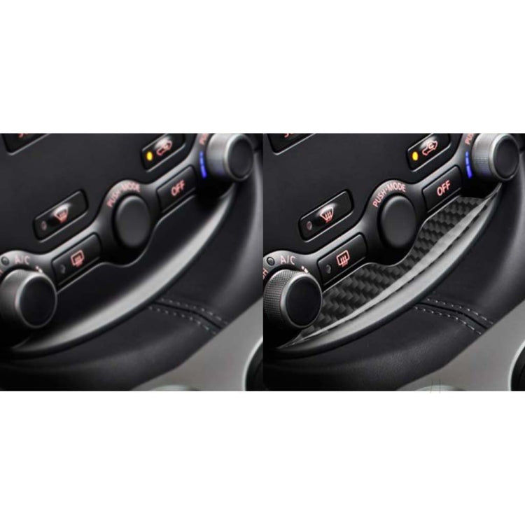Car Carbon Fiber Air Conditioning Adjustment Decorative Strip for Nissan 370Z Z34 2009-, Left and Right Drive Universal