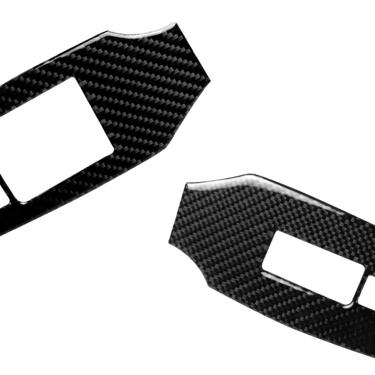 2 PCS Car Carbon Fiber Window Lift Panel Decorative Sticker for Nissan 370Z Z34 2009-, Right Drive Low-configured