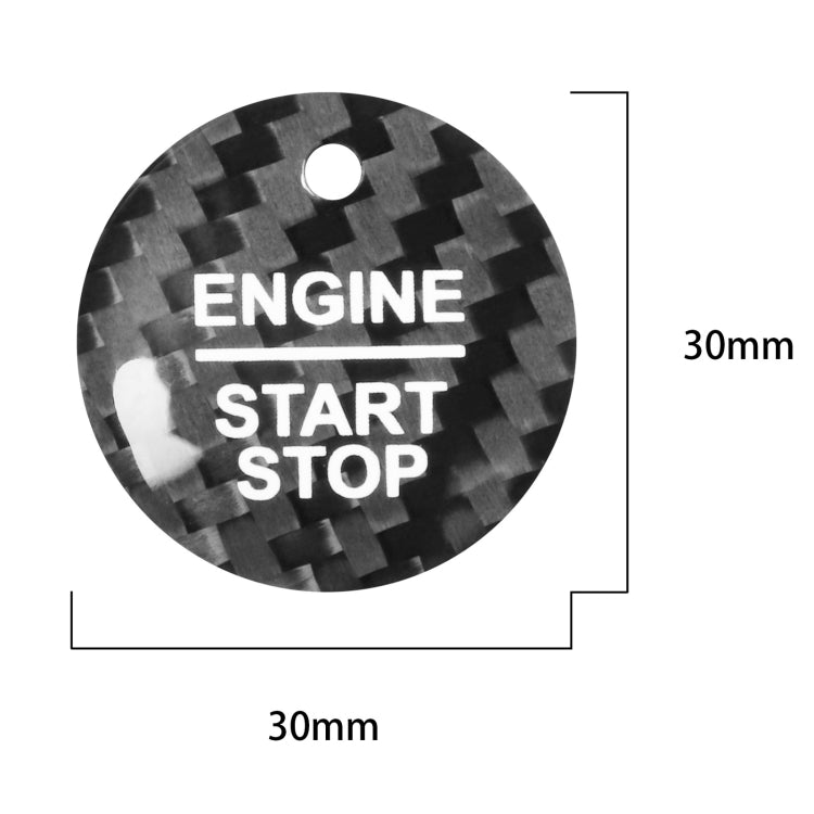 Car Carbon Fiber Engine Start Button Decorative Cover Trim for Ford Focus 2019